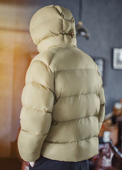 American Stand Collar Cotton Mountain Outdoor Soft shell Quilted Short Men's Jacket