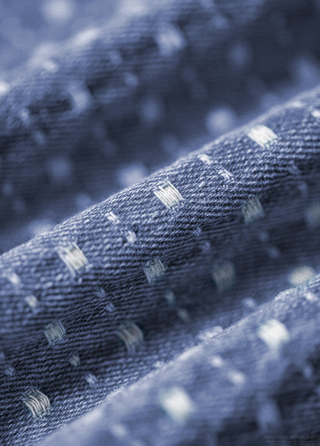 American Retro Full Print Jacquard Washed Denim Straight Drape Men's Jeans - Harmony Gallery