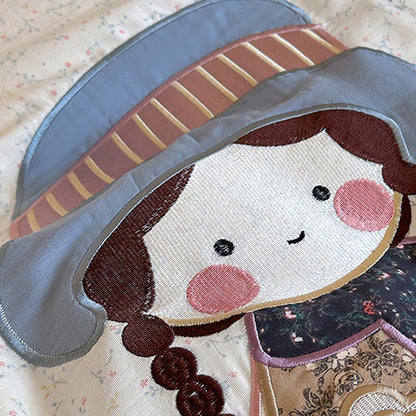 Girl Embroidered Breathable Double-Layer Super Soft Pure Four-Piece Bed Set