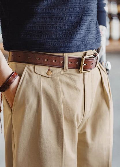 Pantalones Chinos Retro de Trabajo Americano Algodón Rectos y Entallados para Hombre