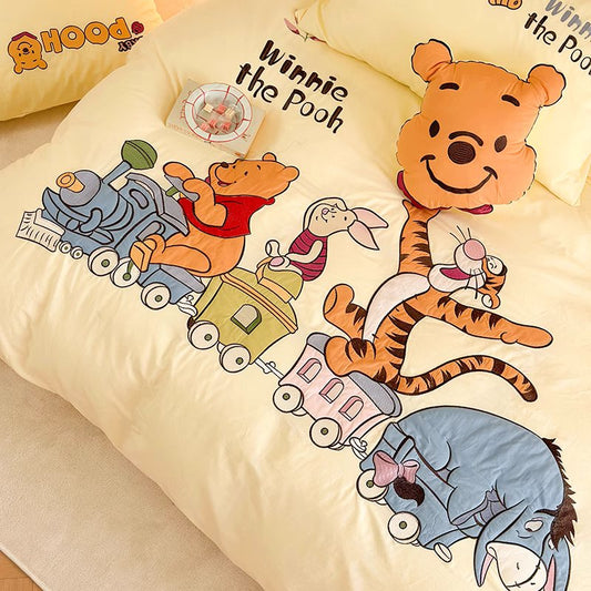 Disney Winnie The Pooh Park Washed Pure Cotton Four-piece Bed Set - Harmony Gallery