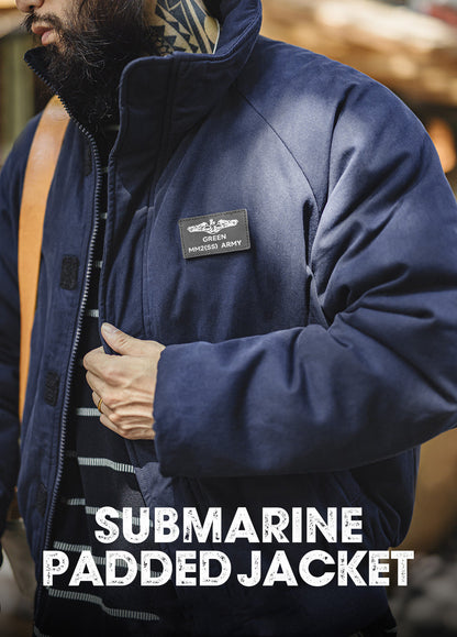 American Retro Cotton Thickened Warm Short Raglan Sleeve Men's Jacket