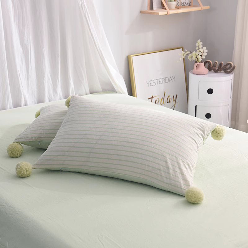 Princess Heart Pure Cotton Washed Cool four-piece Bed Set