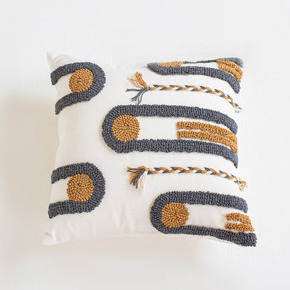 Sunset Medallion Circular Pattern Designer Throw Pillows - Harmony Gallery