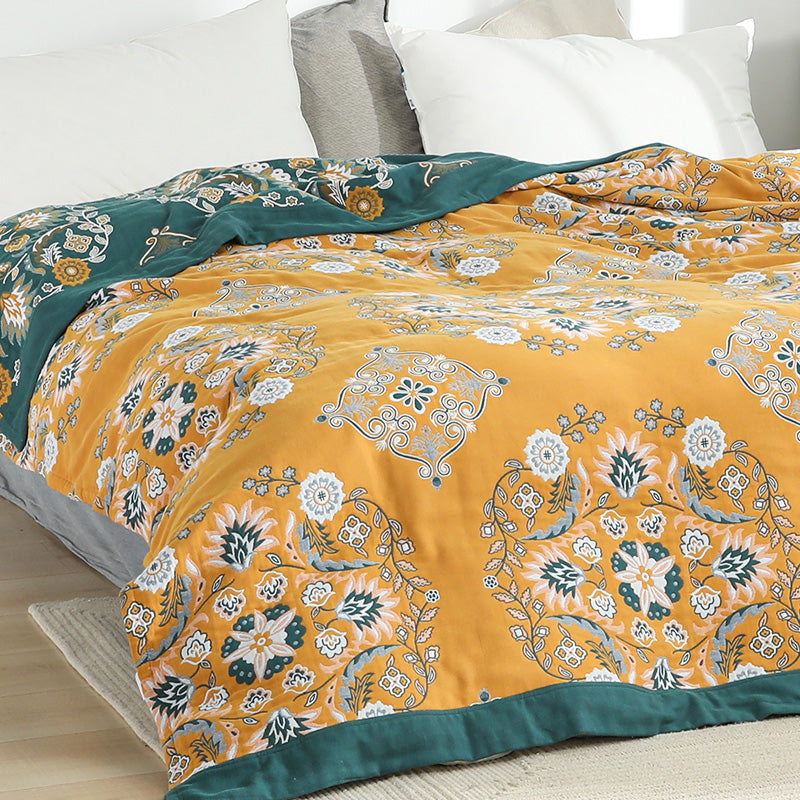 High-End Cotton Double-Sided Tatami Coverlet - Harmony Gallery