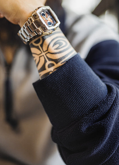 American Fleece College Contrasting Lepel Pullover Warm Men's Sweater - Harmony Gallery