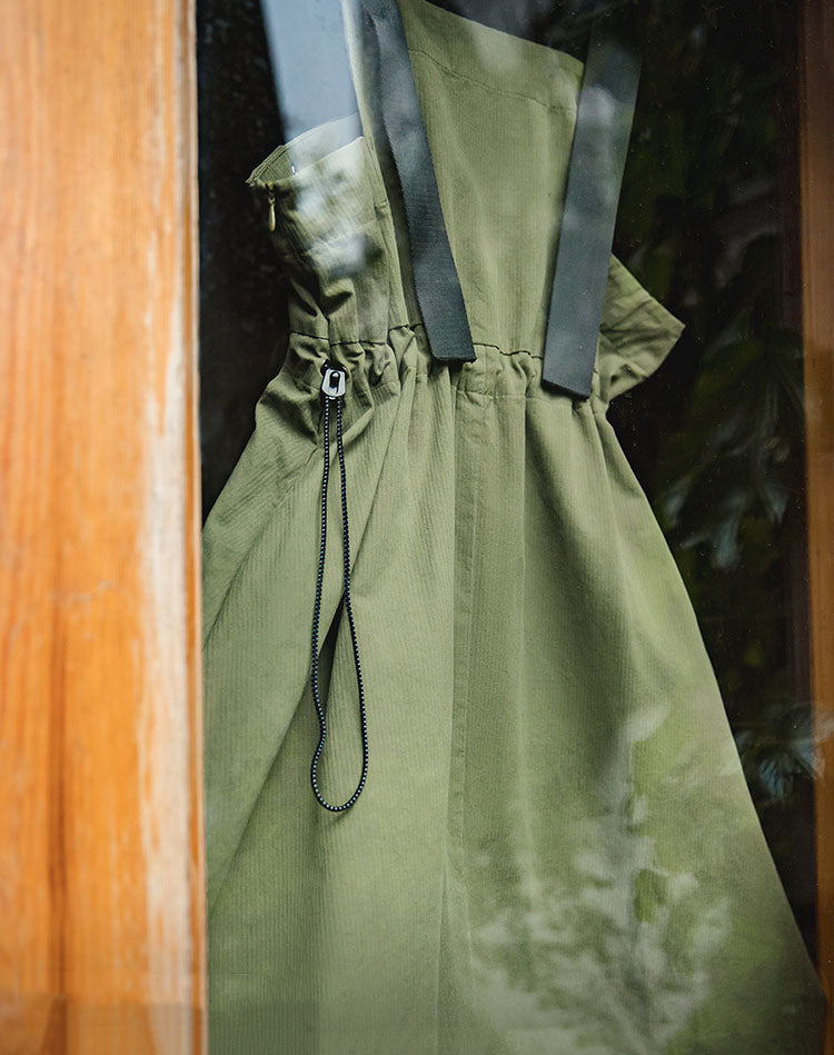 Workwear Casual Pear-Shaped Slim Waist Suspenders Women's Dress - Harmony Gallery