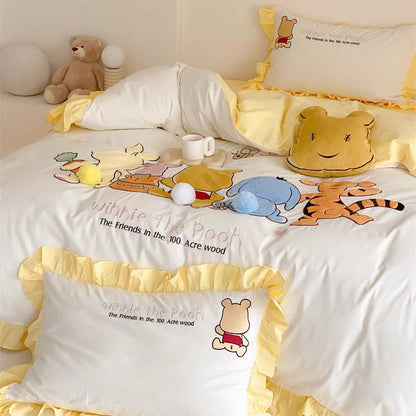 Disney Winnie The Pooh Cute Pure Cotton Four-Piece Bed Set