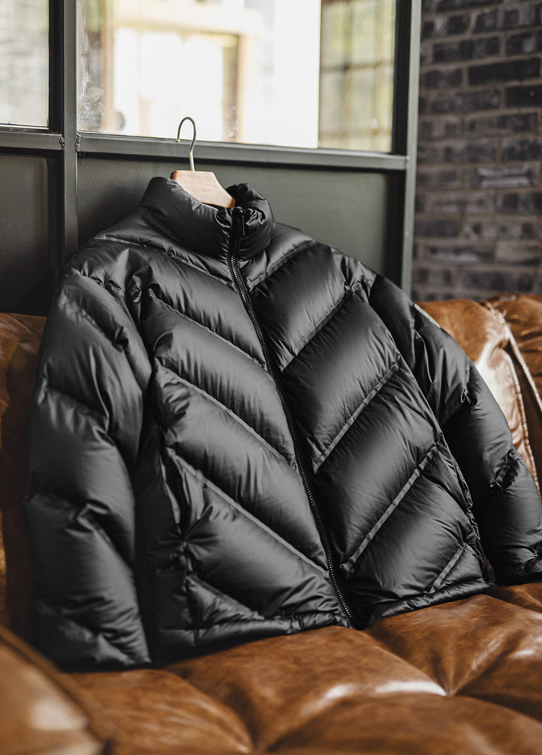 American Matte Short Sealed Bread Warm Outerwear Drill-Proof Men's Jacket