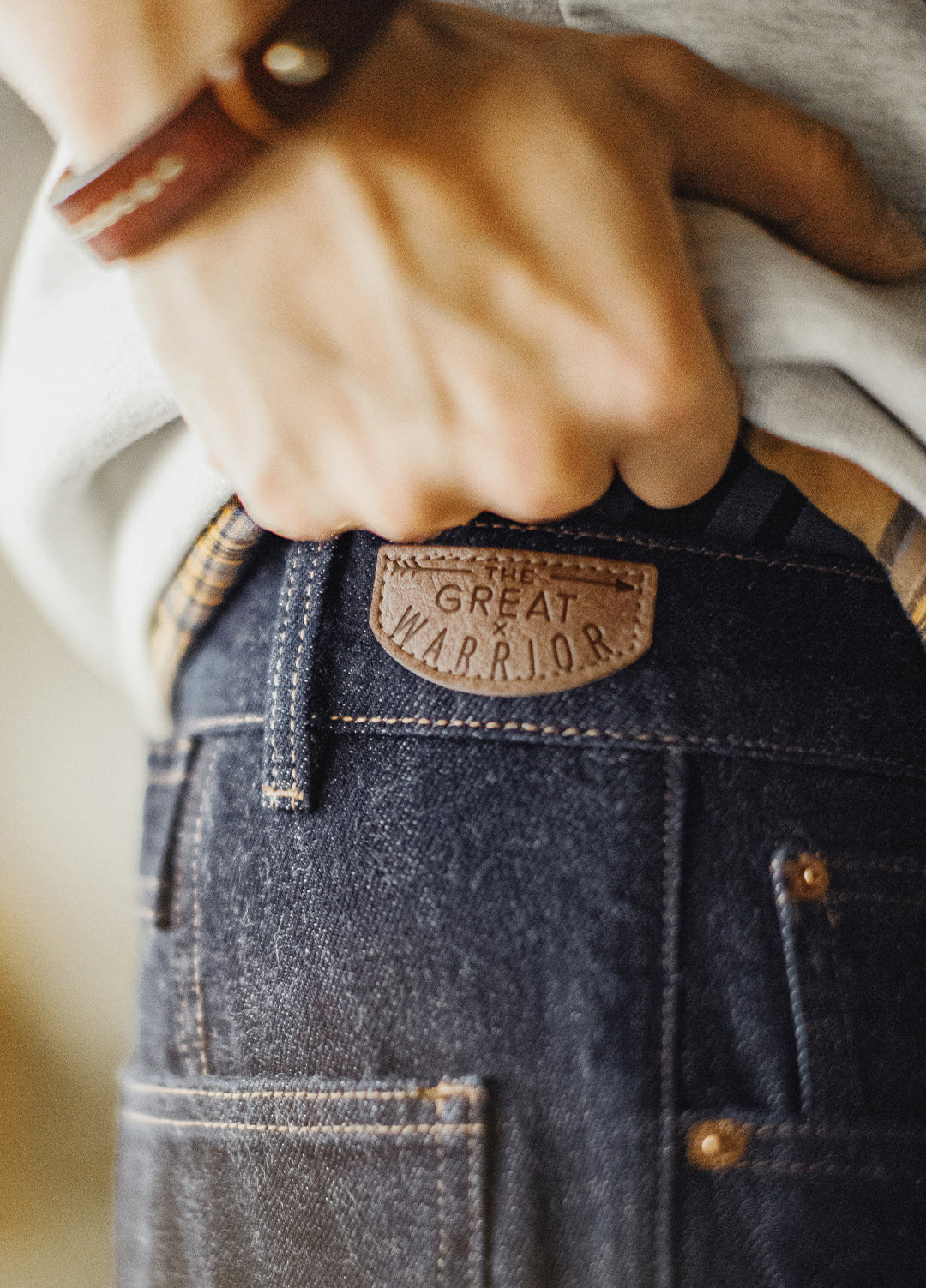 American Retro Vintage Bamboo Straight Washed Denim Men's Jeans - Harmony Gallery