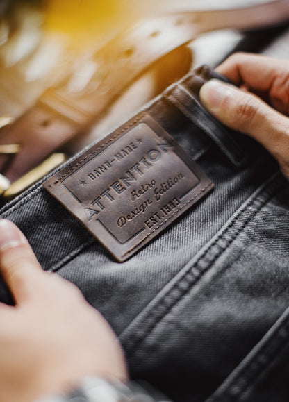 American Casual Washed Distressed Straight Slightly Tapered Carrot Men's Jeans - Harmony Gallery