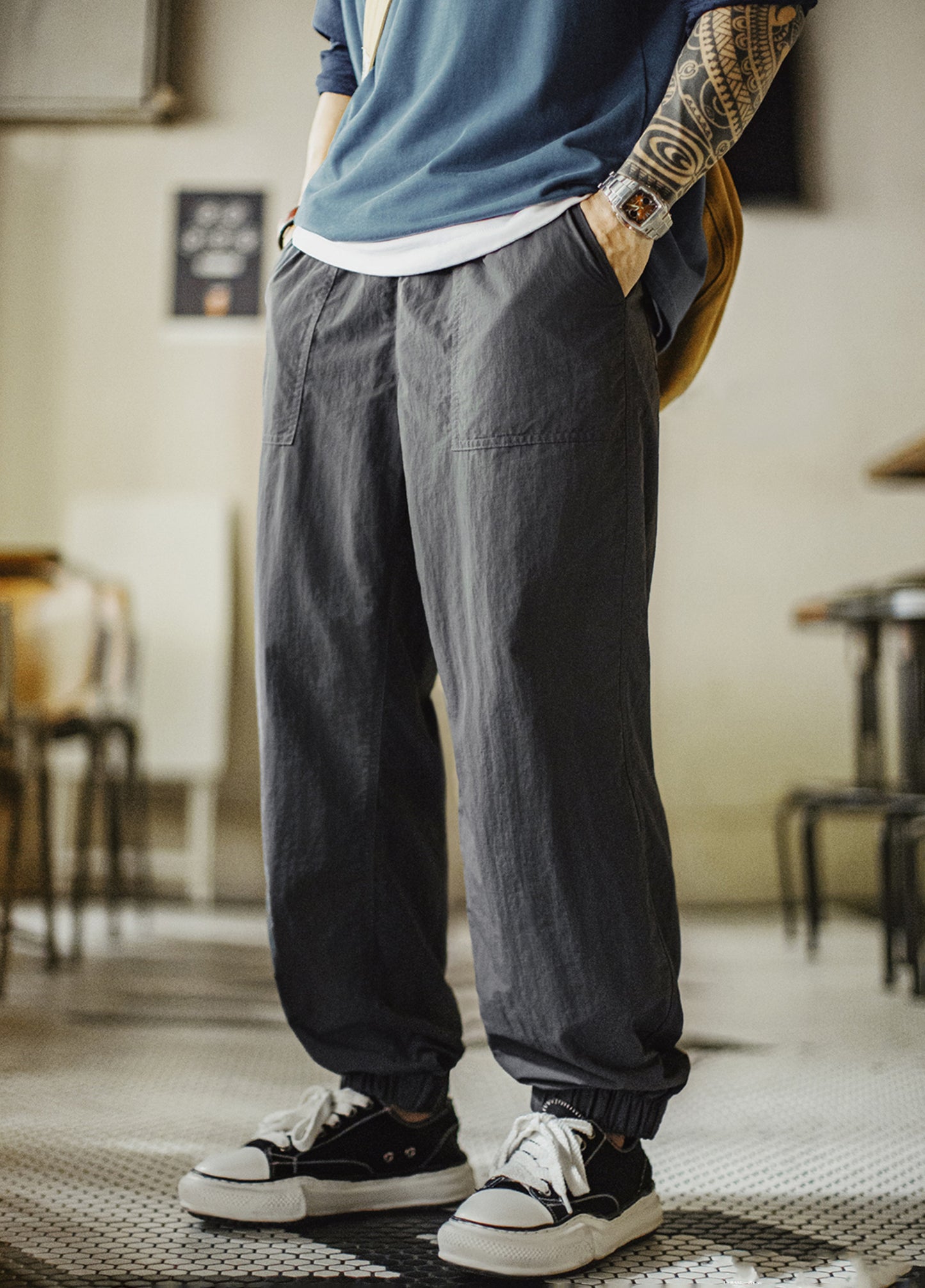 American Casual Water-Repellent Easy Pants Thin Commuter Men's Trousers - Harmony Gallery