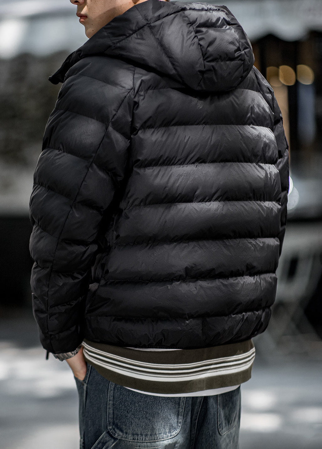 American Thin Waterproof Quilted Cotton Clothing Warm Rib Men's Jacket