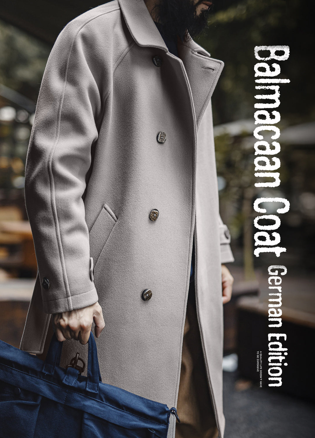 German Retro Mid-Length Oversized Outerwear Business And Leisure Men's Coat