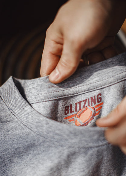 American Retro Embroidery Print Long-Sleeved Gray Pullover Men's Sweater - Harmony Gallery