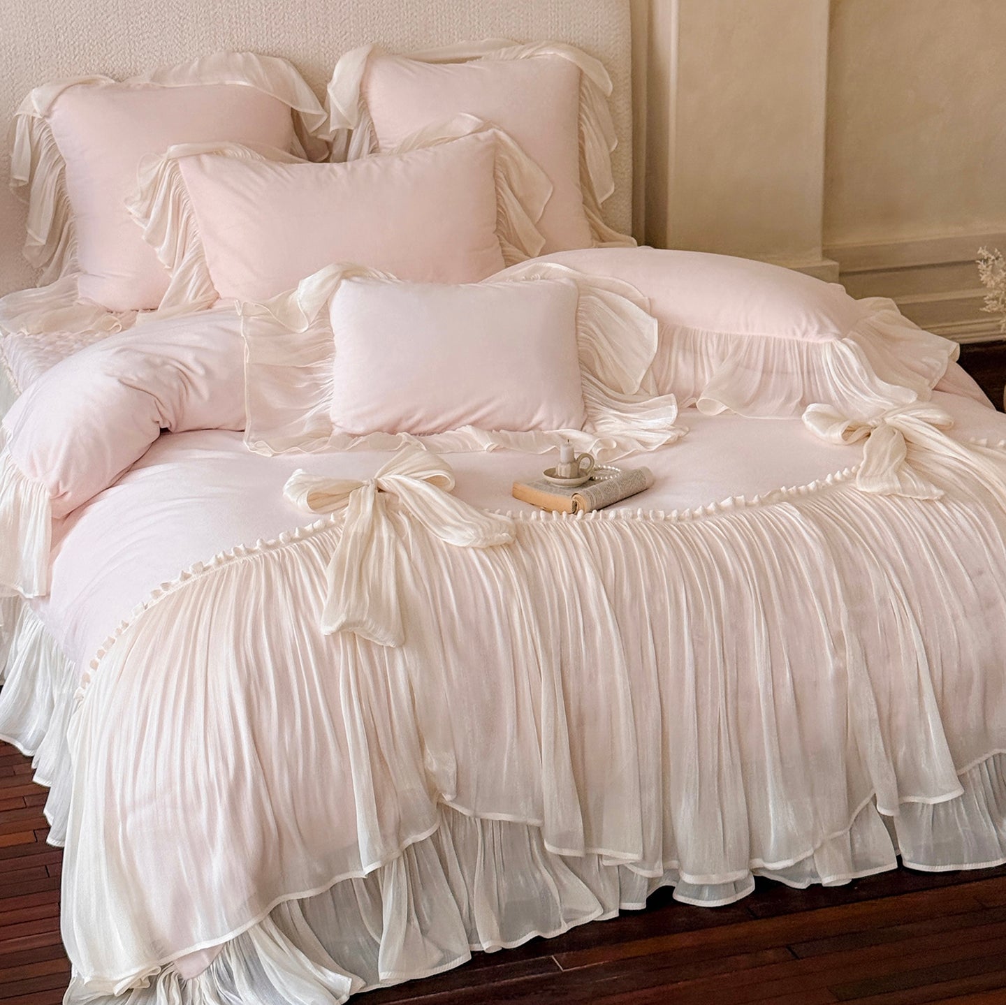 French Premium Double-Sided Warm Mattress Coral Fleece four-piece Bed Set