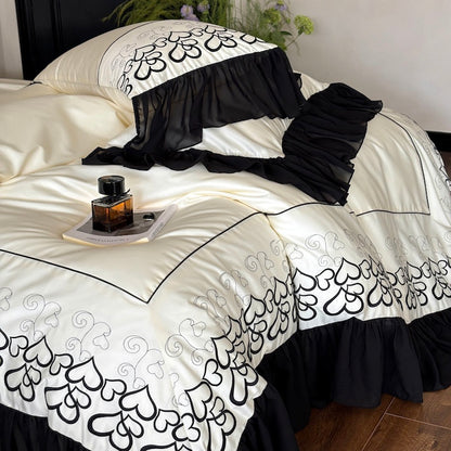 French Love Lace Cotton Four-Piece Heat Storage And Warmth Bed Set