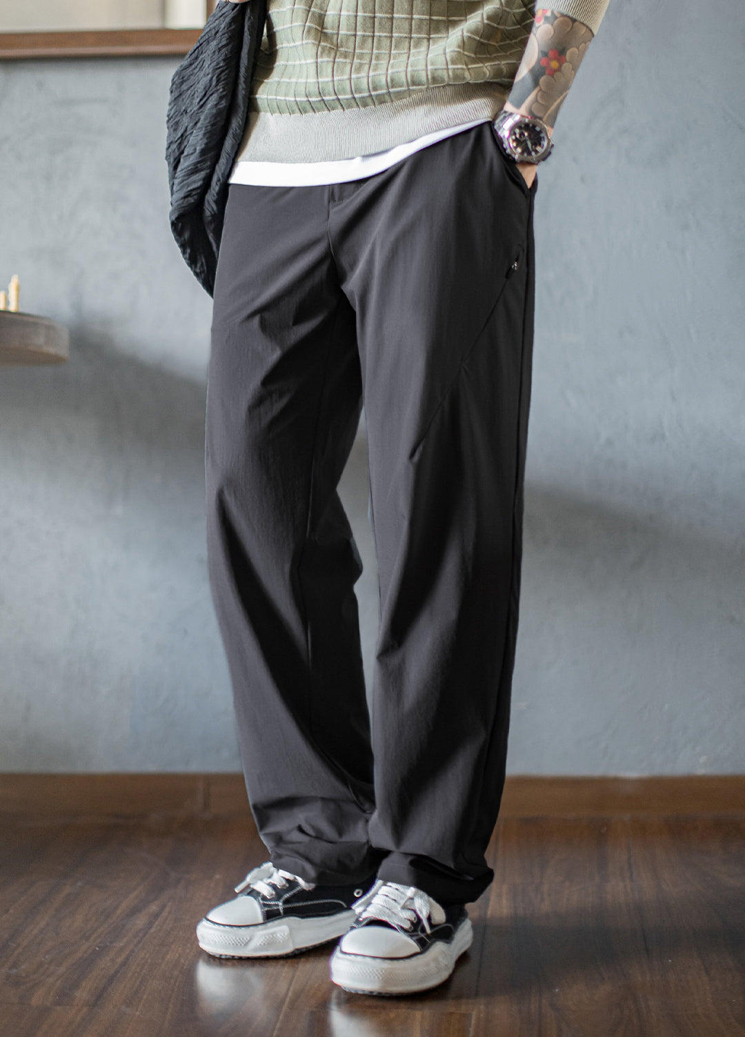 American Retro Workwear Casual Clean Fit Long pants Thin Men's Trousers - Harmony Gallery
