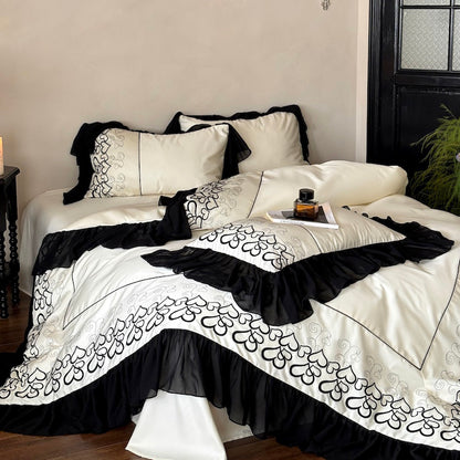 French Love Lace Cotton Four-Piece Heat Storage And Warmth Bed Set