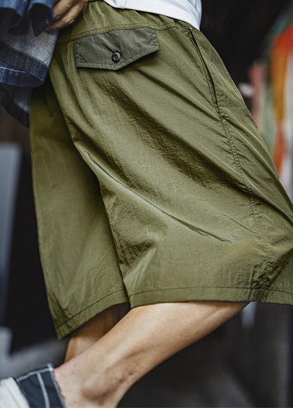 American Retro Loose Wide-Leg Sports Fitness Military Thin Men's Shorts