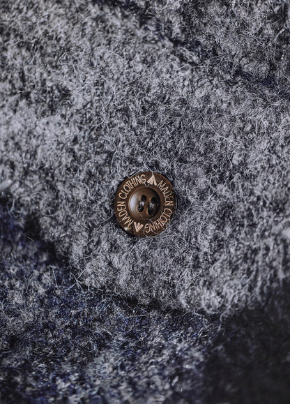 American Retro Buffalo Plaid Wool Coat Wool Blend Cardigan Men's Jacket - Harmony Gallery