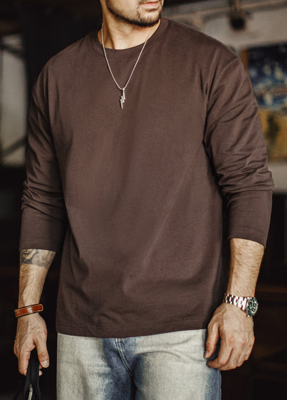 American Workwear Solid Color Inner Wear Heavy High-Weight Men's Sweater - Harmony Gallery