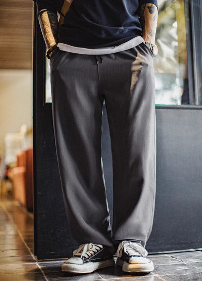 American Retro Casual Drape Clean Fit Old Money Commuter Men's Trousers - Harmony Gallery