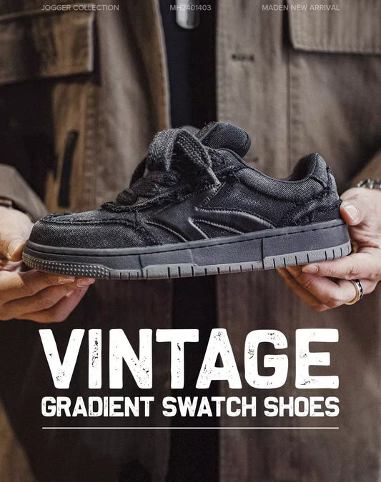 Gradient swatch Retro Obsidian Skateboard Versatile Men's Casual Shoes