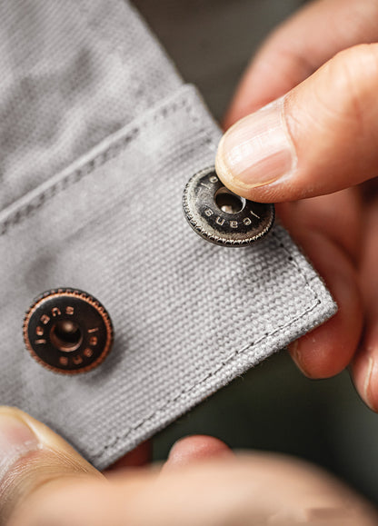 American Retro Wax Jacket Pure Cotton Hunting Stiff Gray Generation Men's Jacket - Harmony Gallery