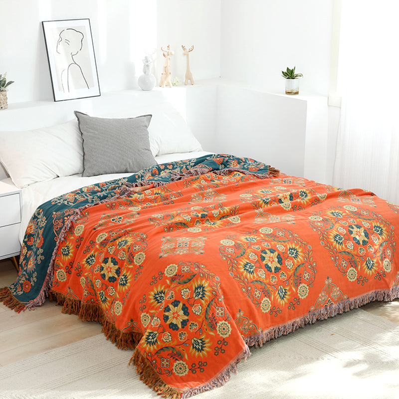 High-End Cotton Double-Sided Tatami Coverlet - Harmony Gallery