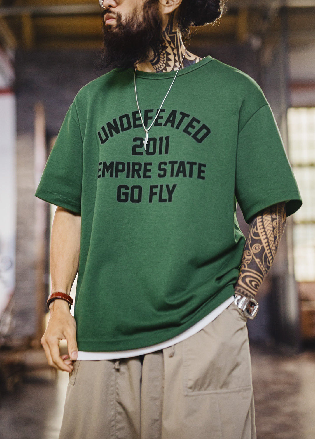 American Retro Stamp Print Shoulder Design Summer Daily Men's T-Shirt