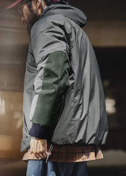 American N3B Gray Parka Coat Short Hooded Thickened Warm Cotton Men's Jacket