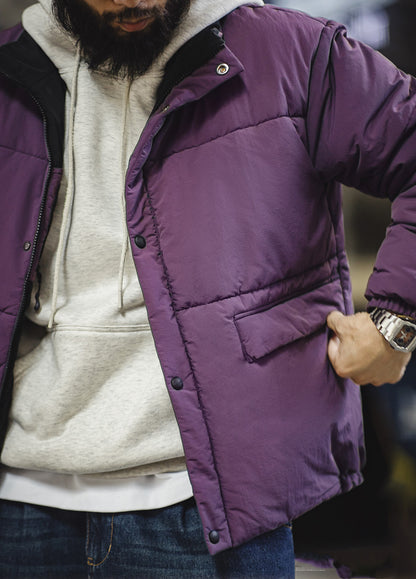 American Reversible Warm Mountain Thickened Cotton Coat Short Men's Jacket