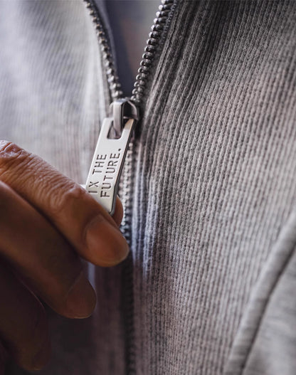 American Workwear Air Layer Half-Zip Spliced Men's Sweater
