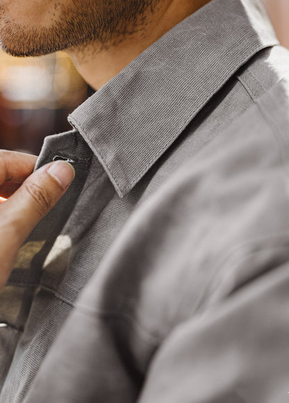 American Retro Wax Jacket Pure Cotton Hunting Stiff Gray Generation Men's Jacket - Harmony Gallery