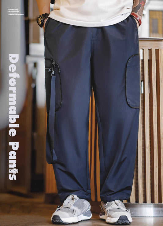 American Multi-Functional Pocket Loose Drawstring Men's Trousers