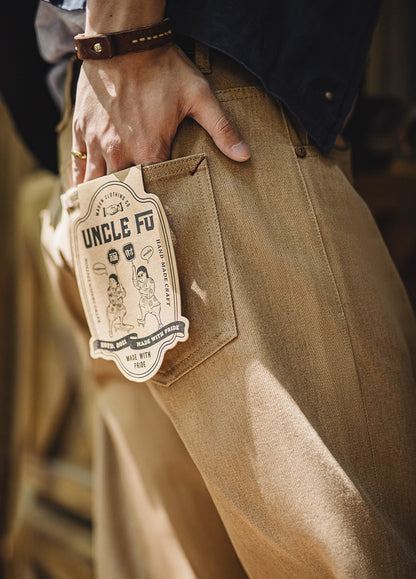 American Retro Western Straight Yellowstone Red Ear Original Cow Men's Jeans - Harmony Gallery