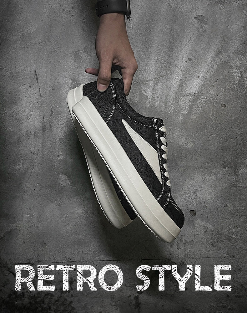 American Retro Cashew Flower Embroidered Breathable Men's Casual Shoes - Harmony Gallery