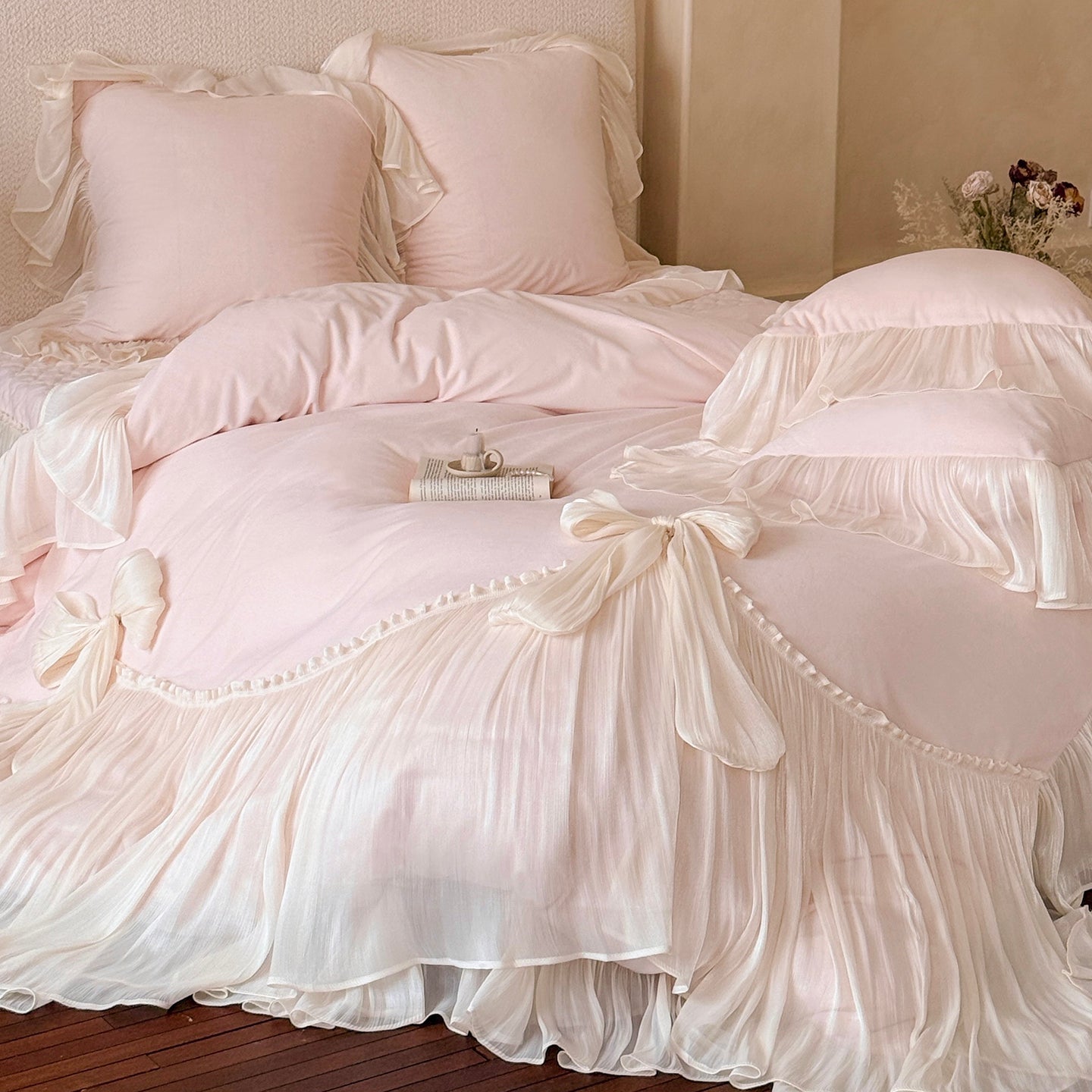 French Premium Double-Sided Warm Mattress Coral Fleece four-piece Bed Set