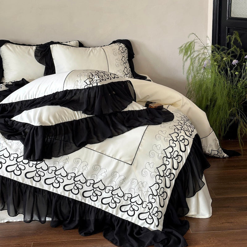 French Love Lace Cotton Four-Piece Heat Storage And Warmth Bed Set