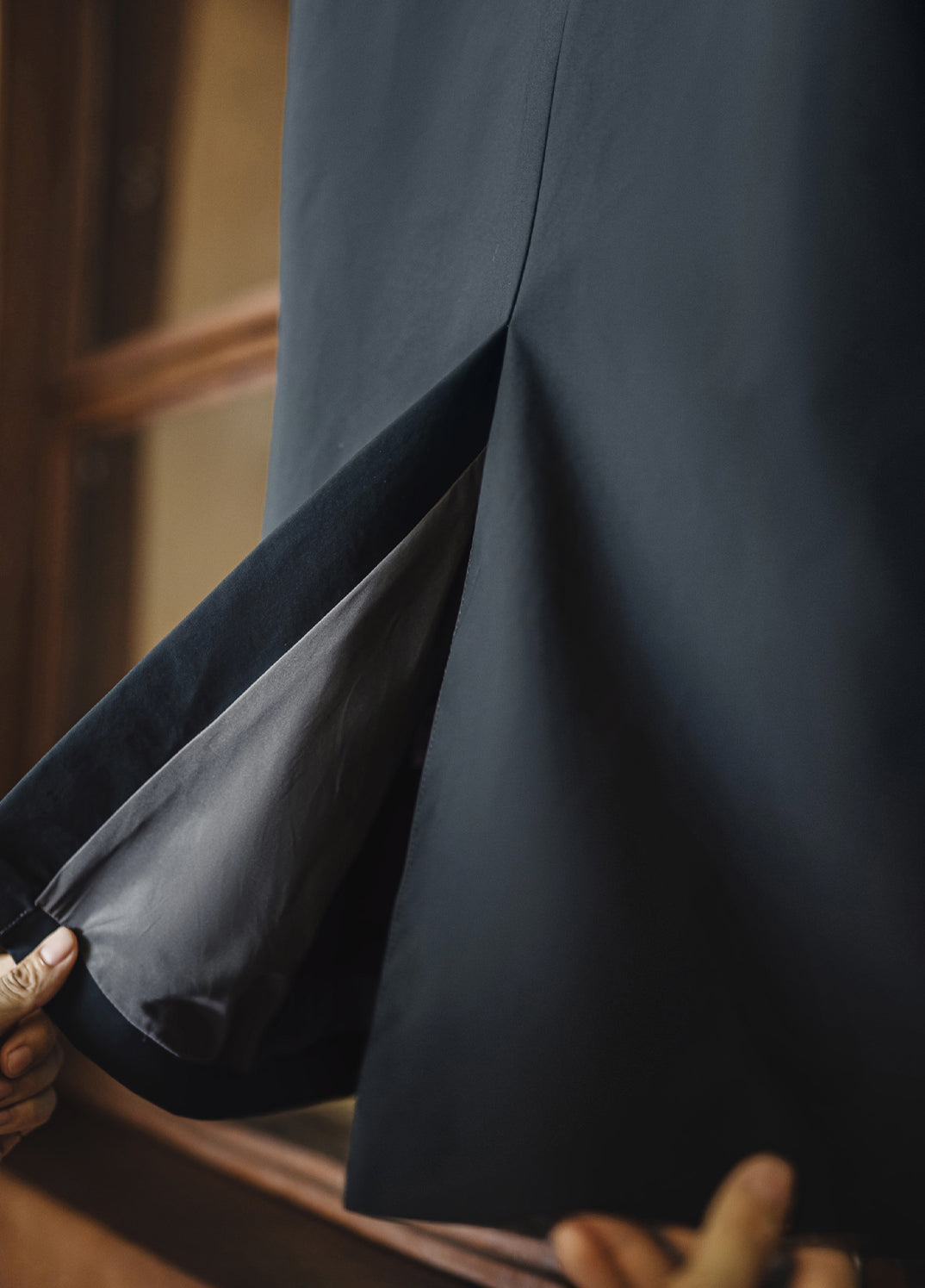 American Retro Thin Commuter Windbreaker British Mid-Length Lapel Men's Jacket - Harmony Gallery