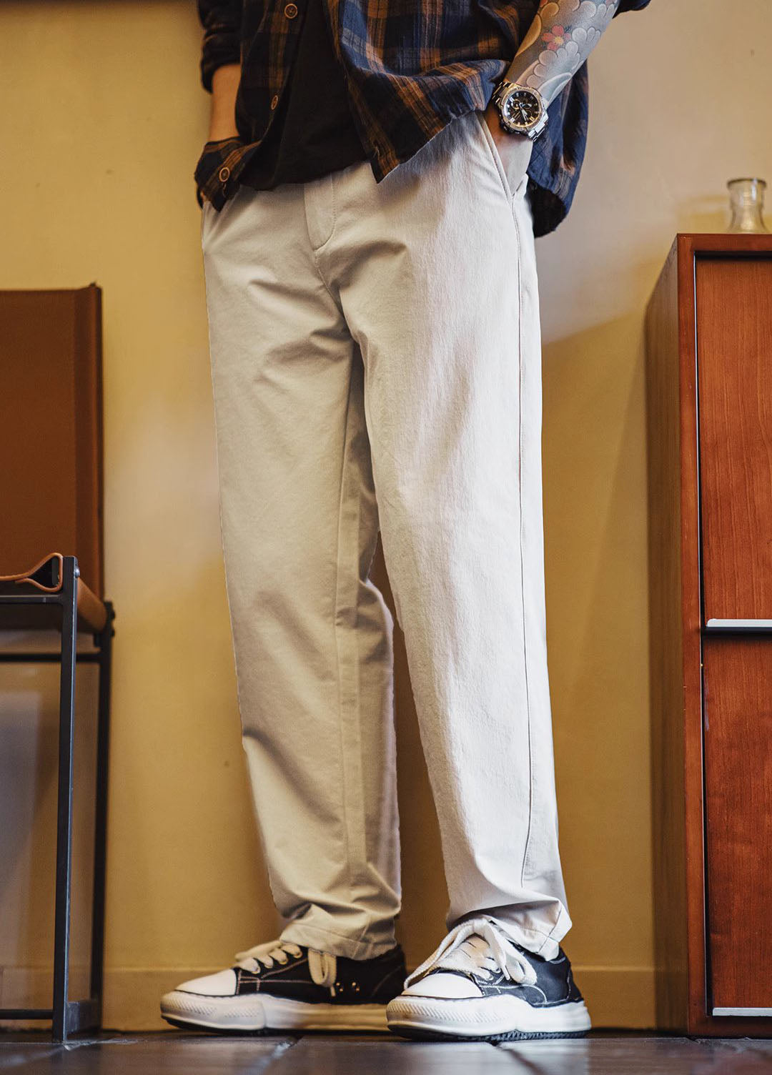 American Workwear Stretch Clean Fit Anti-Wrinkle Men's Trousers