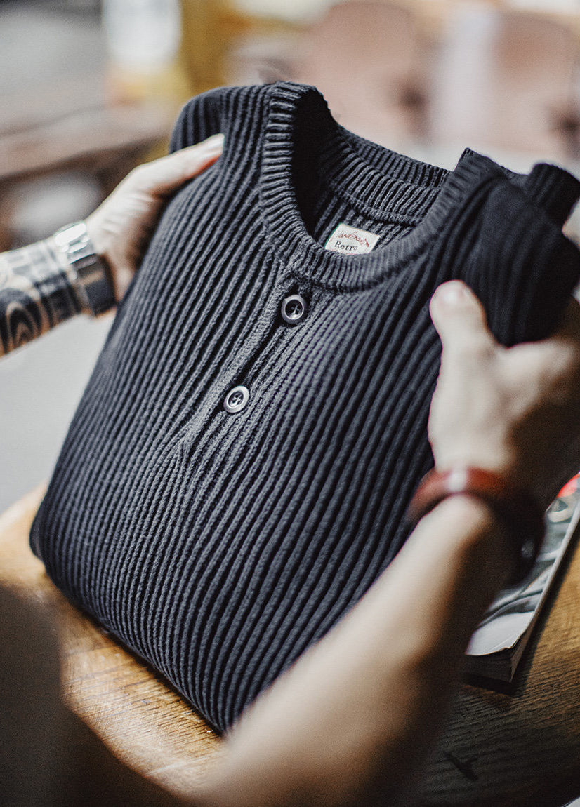 American Elasticity Heavy High Gram Thickened Warm Pullover Men's Sweater - Harmony Gallery