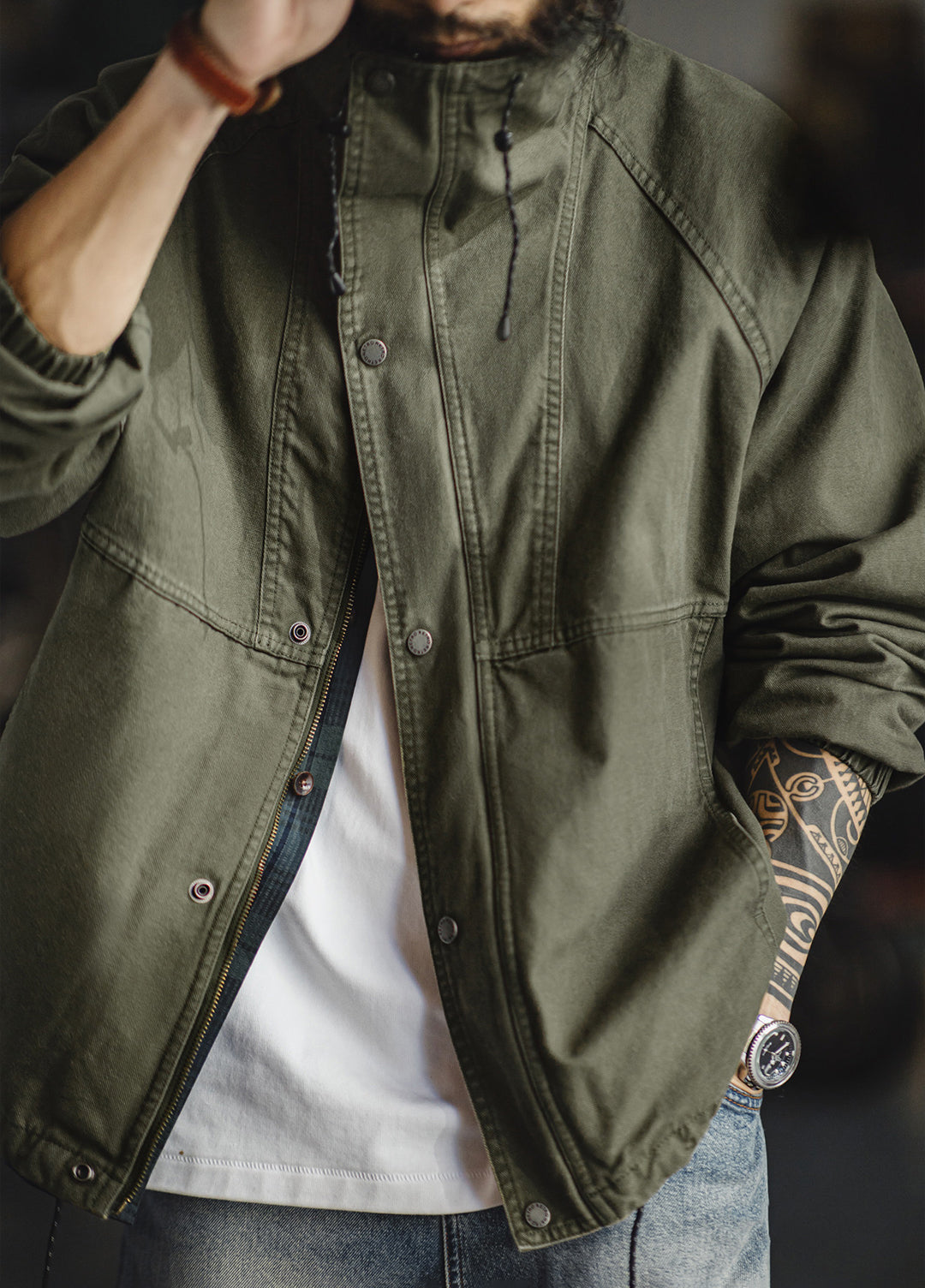 American Retro M65 Jacket Windproof Silhouette Tough Men's Jacket - Harmony Gallery