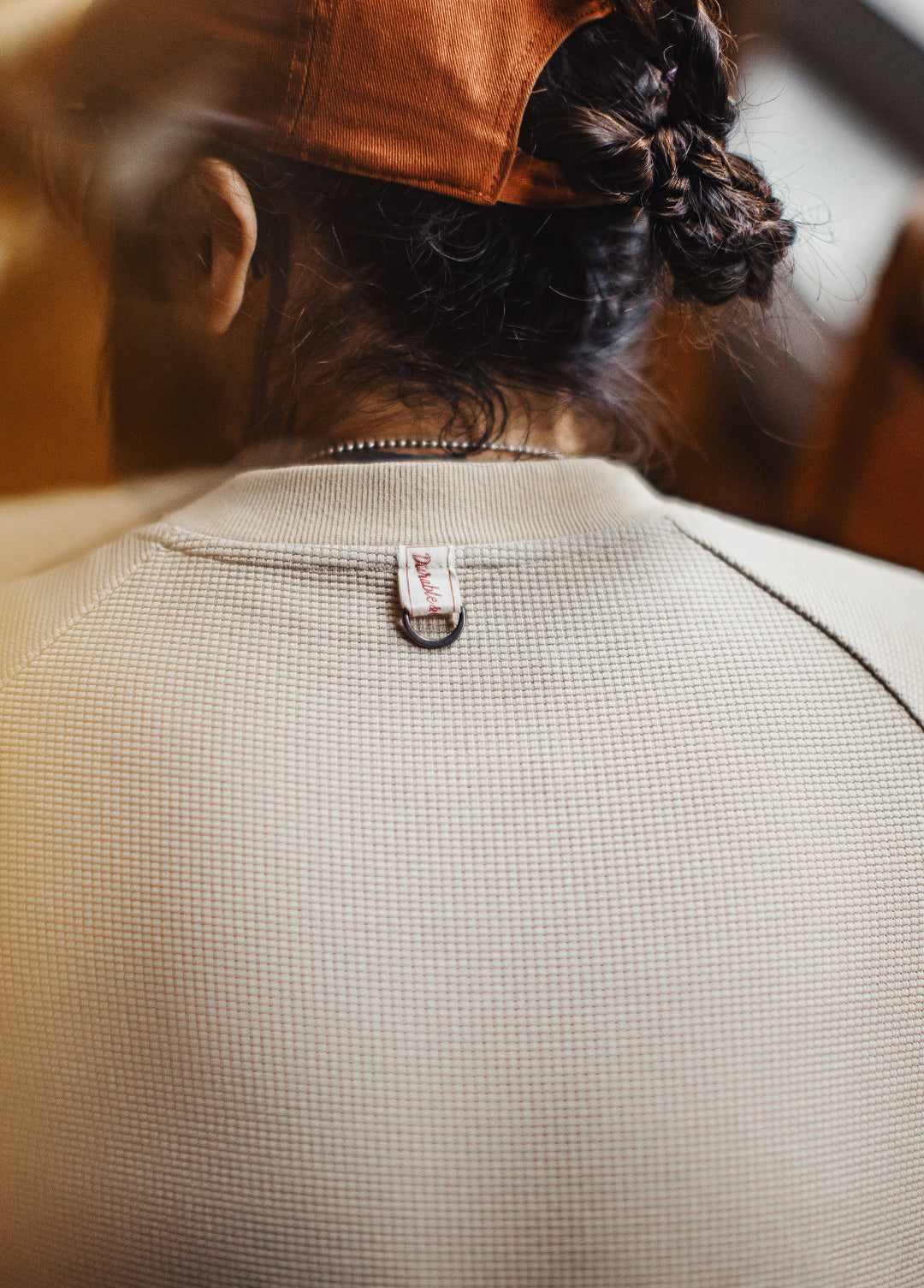 American Casual Waffle Heavy Raglan Sleeve Drape Loose Men's Sweater - Harmony Gallery