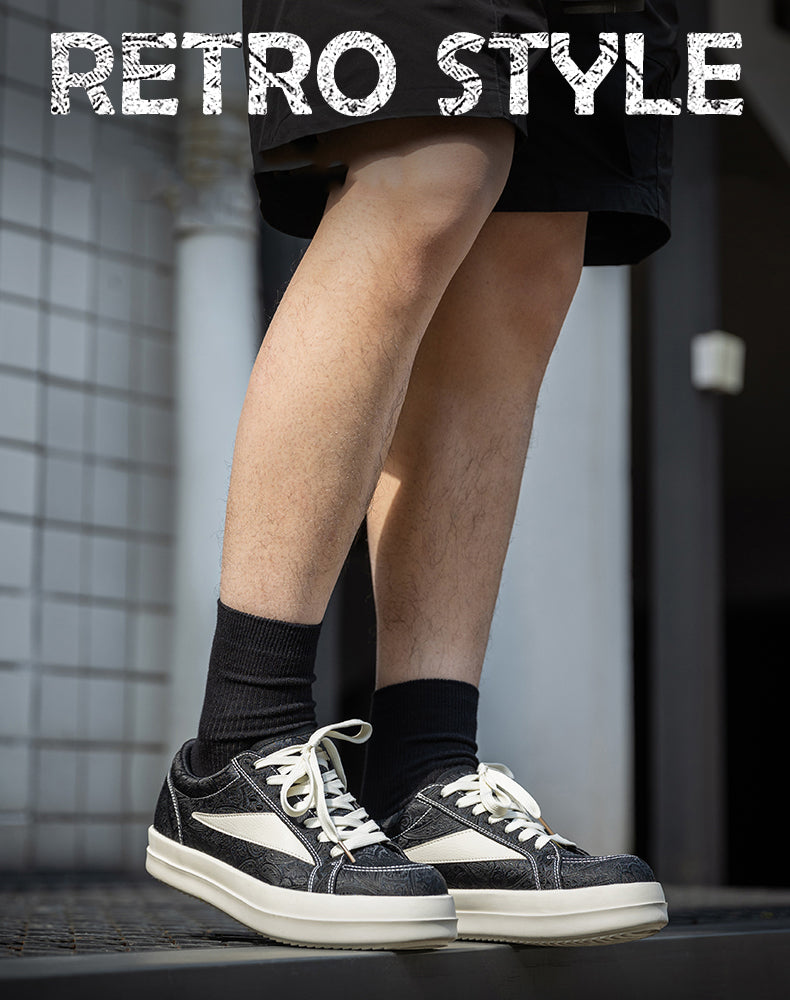 American Retro Cashew Flower Embroidered Breathable Men's Casual Shoes - Harmony Gallery