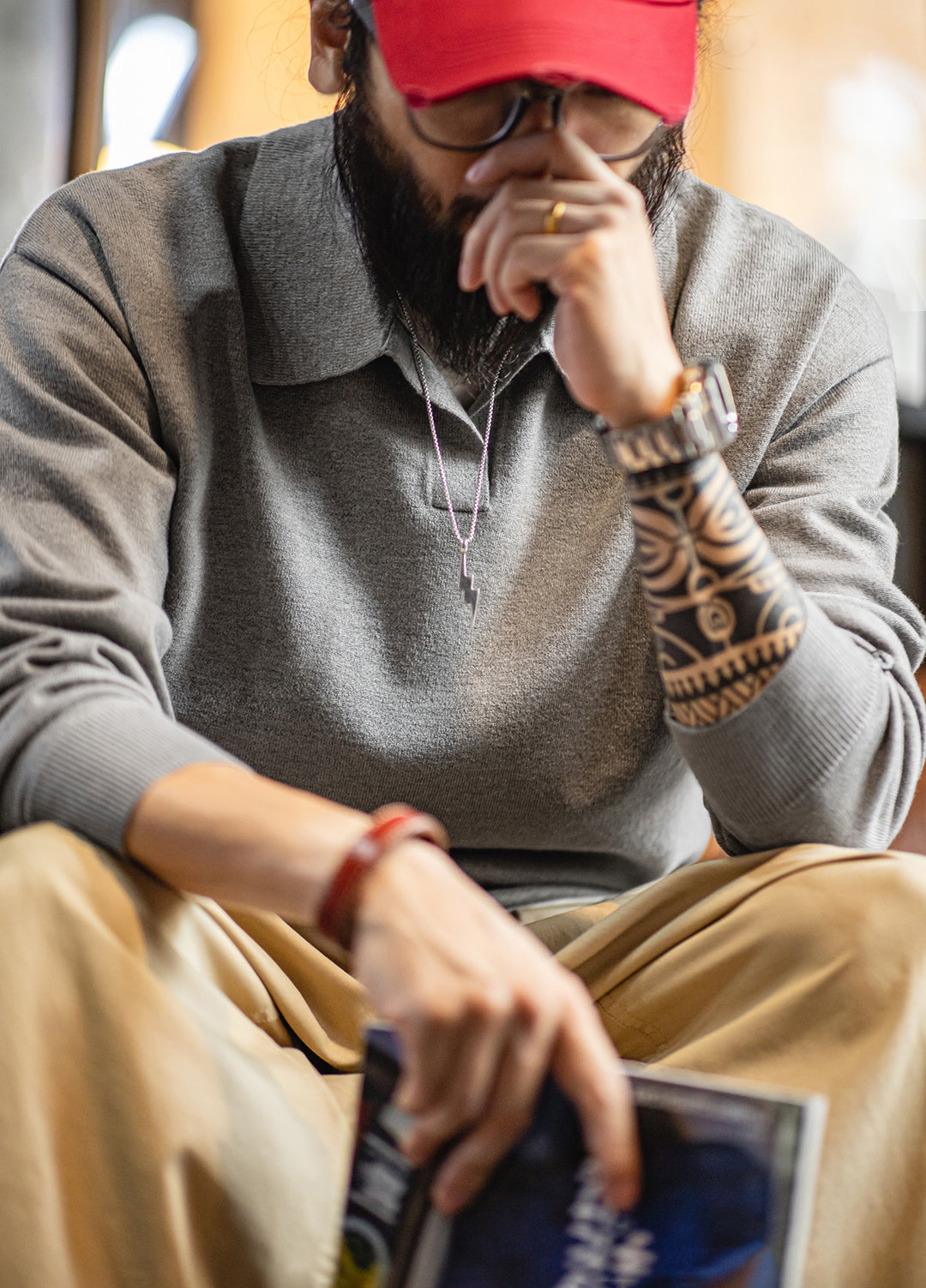 American Retro Casual Seagull Knitted Pullover Leisure Daily Men's Sweater - Harmony Gallery