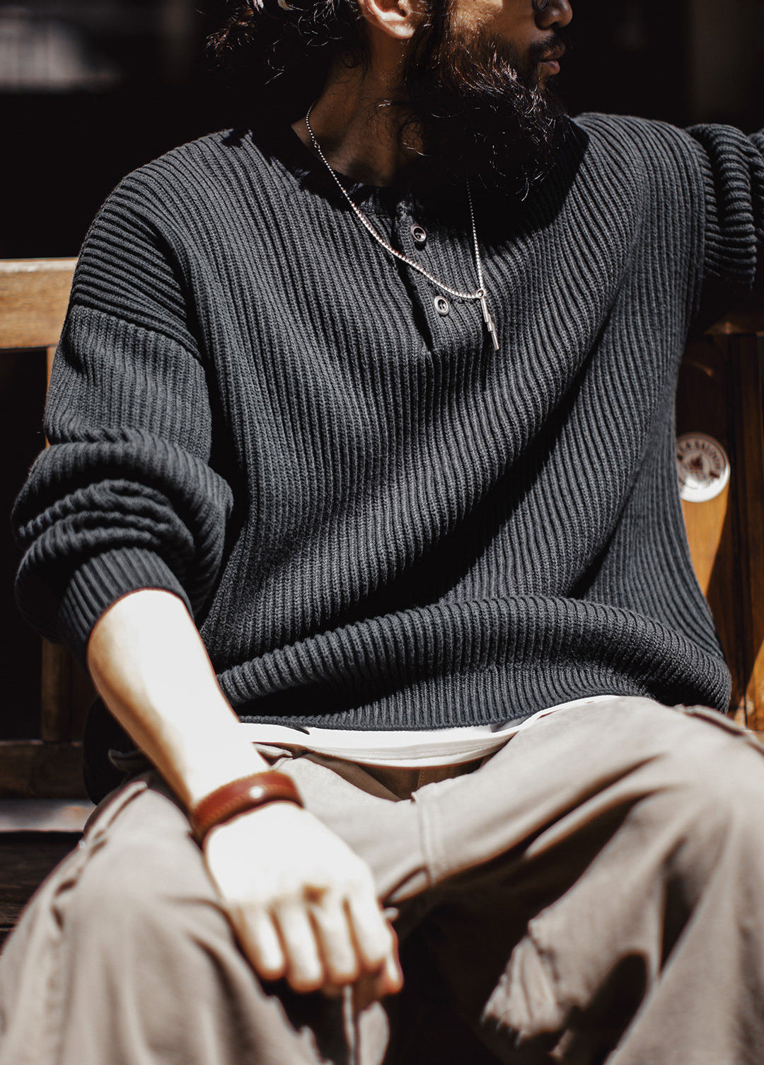 American Elasticity Heavy High Gram Thickened Warm Pullover Men's Sweater - Harmony Gallery