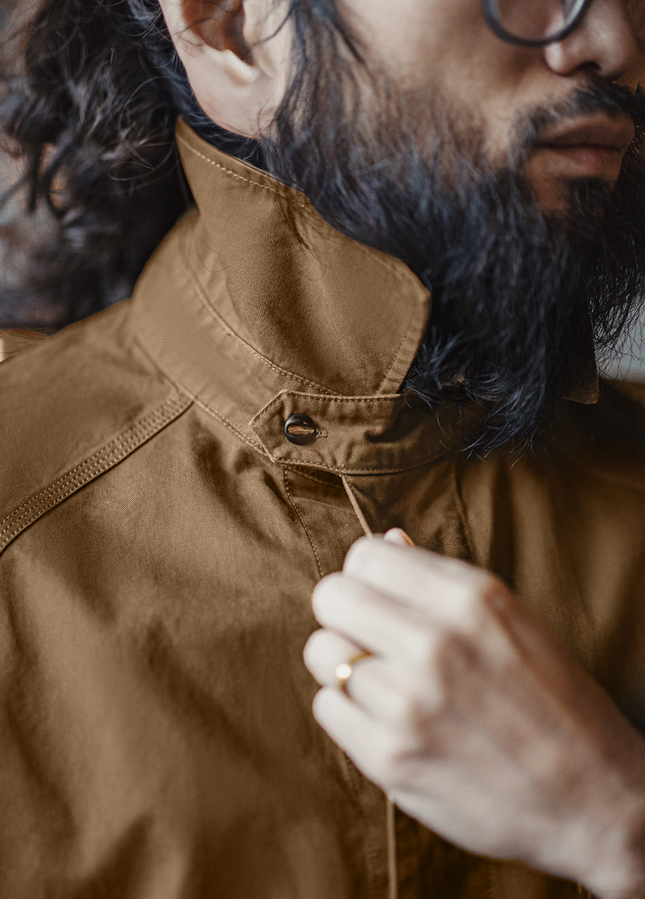 American Retro Printed Maillard Western Denim Pure Cotton Men's Shirt - Harmony Gallery