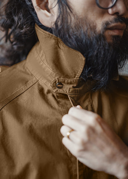 American Retro Printed Maillard Western Denim Pure Cotton Men's Shirt - Harmony Gallery